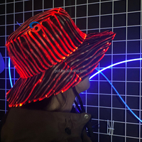 Cappello di Sicurezza Unisex Ricaricabile con Fibra Ottica LED - Luminoso al Buio per Corsa/Ciclismo, Pesca/Sci e Uso Quotidiano