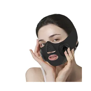 Toptan EMS yüz germe makinesi elektrikli v-yüz şekillendirme masaj Anti Aging ince yüz germe güzellik maskesi azaltmak için soğuk lipoliz cihazı