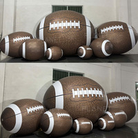 Grand ballon de football gonflable en PVC scellé à l'air, modèle de ballon de rugby gonflable pour la décoration d'événements