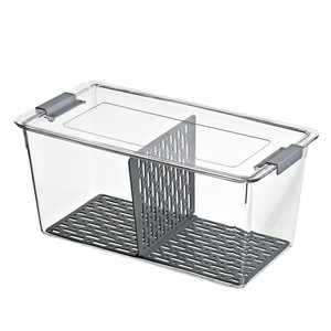 Kitchen <b>Storage</b> Boxes Rectangle With Lid For Fridge Vegetable Fruit Food Preservation Organizers - Product Image 4
