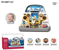 Jouet de simulation de cockpit de pilote pour enfants, panneau de commande d'avion avec lumières et sons, jouet éducatif sensoriel pour tout-petits