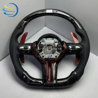 Volant LED en fibre de carbone forgée pour BMW, compatible avec les séries F, E90, E60, E46, E87, E92, M3, E39, X5, E70, X6, E71, E82, E93, E36