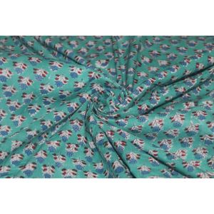 Artisan-Made Fabric Suppliers Hand Block Printed 100% Cotton Fabric Soft Natural Hand Printed Fabric by the Yard - Product Image 6