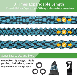 Produit chaud tuyau d'arrosage flexible tuyau magique rétractable 25ft-100ft tuyau d'arrosage extensible - Product Image 2