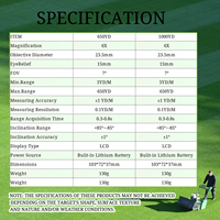 Alat Pengukur Jarak 6x 1000 Yard Dengan Pengukur Kemiringan dan Kecepatan untuk Golf atau Berburu, Dudukan Magnetik, Harga Terjangkau, Instrumen Presisi