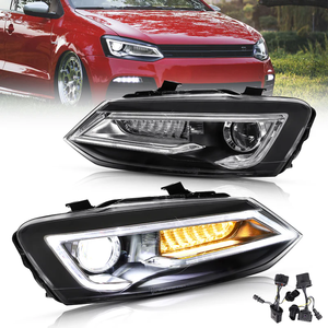ไฟหน้า LED vland สำหรับ <span class=keywords><strong>Mk5</strong></span> <span class=keywords><strong>POLO</strong></span> Vento 2011-2017 vand 6000K ใหม่25W 12V การติดตั้งแบบปลั๊กแอนด์เพลย์ - Product Image 2