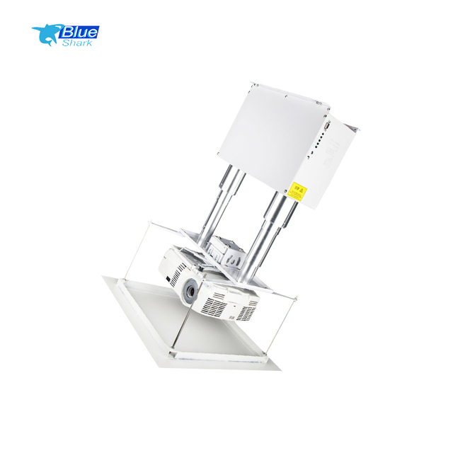 Electric Motorised Aluminum Alloy Ceiling TV Mount with Remote Lift Projector Bracket Scissors 50m Remote Control