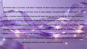 Set di gioielli con quadrifoglio fortunato alla moda 18K placcato in oro placcato oro bracciale Unisex collana orecchini pendenti gioielli Bochi - Product Image 6