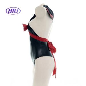 Punk Lolita ชุดบอดี้สูทปกกะลาสีผู้หญิง, ชุดคอสเพลย์ <span class=keywords><strong>sukumizu</strong></span> คอเต่ามีโบว์ชุดว่ายน้ำโชว์หลังชุดว่ายน้ำบอดี้คอน - Product Image 4