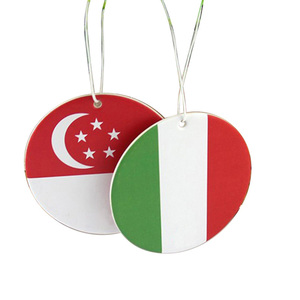 로고가 있는 자동차 방향제 걸기 국기종이 맞춤형 인쇄 오래 지속되는 향기 - Product Image 4