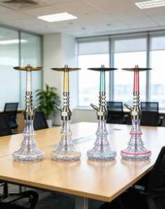Set de Shisha de Aluminio, Tamaño Grande, Colores Variados, Kit de Fumar Portátil con Botella de Vidrio para Uso Social - Product Image 4