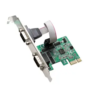 The PCIe to dual RS232 Serial card with chip AX99100b