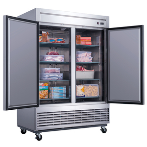 ตู้แช่แข็งสแตนเลสแบบสองประตูสำหรับร้านอาหารเชิงพาณิชย์ - Product Image 2