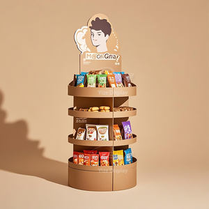 Anpassbare Lieferanten vorlage POS Karton Wellpappe Boden Display Stand Kraft papier für Pop Advertising Rack <span class=keywords><strong>Promotion</strong></span> - Product Image 3