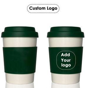 Gobelet écologique en bambou de 12 oz avec couvercle en silicone, gobelet promotionnel, tasses à café de voyage en plastique, gobelets personnalisés avec logo - Product Image 3
