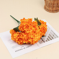 Arreglo Floral de Hortensias Artificiales de Seda con Cinco Cabezas para Decoración de Bodas, Salones y Mesas, para Decoración del Hogar