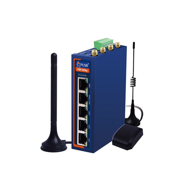 PUSR Dual Qualcomm Industrial Cellular Router 5*Ethernet+RS232+RS485 4G LTE Router Sim Card Modem WiFi Router USR-G806p