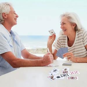 Настраиваемые экологически чистые ПВХ игральные карты для покера новая Золотая Серебряная штампованная водонепроницаемая черная колода с индивидуальным двойным набором упаковки - Product Image 3