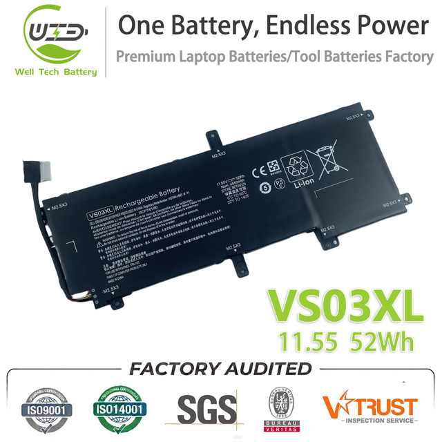 Wholesale VS03XL Laptop Battery Replacement for HP Envy 15-AS 15T-AS Series 849313-850 HSTNN-UB6Y TPN-I125 Notebook Battery