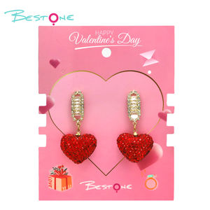2025 saint valentin nouvelle version en gros 925 argent aiguille Zircon Micro incrusté coeur boucles d'oreilles pour les femmes Style mignon - Product Image 1