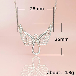 Collana con ali d'angelo per donna, collana con ciondolo creativo alla moda, accessori di gioielleria versatili - Product Image 4