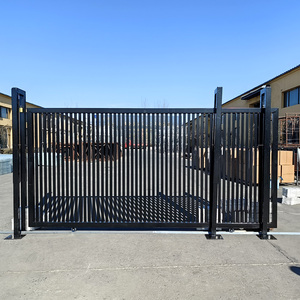 <span class=keywords><strong>Portail</strong></span> en <span class=keywords><strong>fer</strong></span> forgé noir personnalisé avec modélisation 3D, design écologique, taille personnalisable - Product Image 3