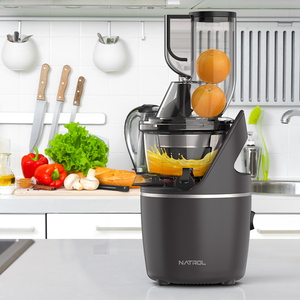 Presse-agrumes électrique à pression froide lente avec grande bouche d'entrée de 76mm et machine à crème glacée à mastication et fonction inverse - Product Image 5