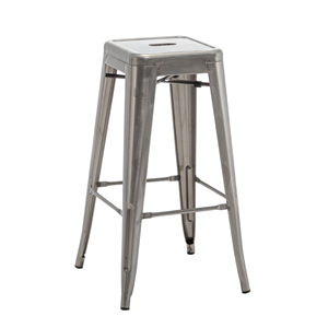 Chaises de bar en métal empilables, coloris au choix, promotionnelles, les plus vendues, pour fêtes en plein air, mariages, et magasins de proximité - Product Image 1