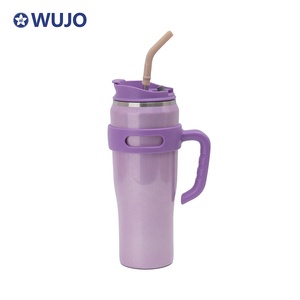 40oz H5.0 Gobelets isolés sous vide en acier inoxydable à double paroi avec couvercle en paille et poignée <span class=keywords><strong>amovible</strong></span> - Product Image 5