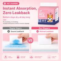 Lingettes jetables personnalisées pour chiens mâles, anti-fuites, très absorbantes, respirantes, en coton, pour l'incontinence des chiens seniors