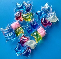Capsules de lessive jetables de haute qualité OEM, perles de détergent, capsules de lavage en gel transparent, conteneur de liquide décontaminant