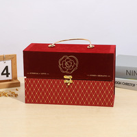 Boîte cadeau en velours de luxe, vente en gros d'usine, boîte en carton haut de gamme, emballage cadeau cosmétique et beauté, boîte cadeau Saint-Valentin