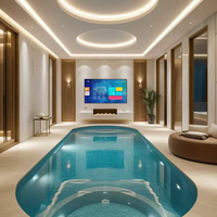 Téléviseur intelligent étanche IP66 4K anti-reflet haute luminosité, écran LED sur mesure pour piscine extérieure et intérieure
