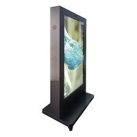 Mobile 65 pouces 55 pouces haute luminosité 2500 Nits Outdoor TV Monitor LCD Panel Waterproof Touch Screen Digital Signage