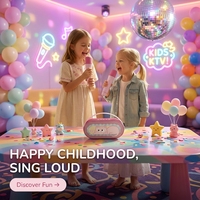 Microphone Karaoké Sans Fil Portable pour Enfants, Vente en Gros Usine, Double Micro Rechargeable pour Chant
