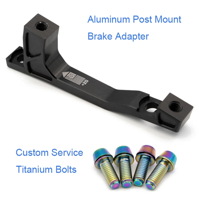 CNC Machined Aluminum Brake Caliper Adapter Bracket Anodized, Custom Color & Logo Available