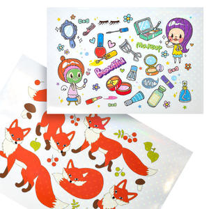 Pegatinas de vinilo Etiquetas de logotipo personalizado Autoadhesivas imprimibles A4 Papel adhesivo de vinilo holográfico transparente - Product Image 5