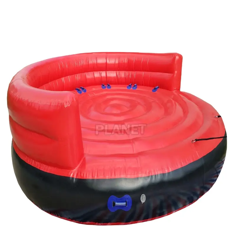 Water Sport 4 Passenger Inflatable Floating Towable Flying Crazy UFO Water Ski Tube Boat For Kids And Adult