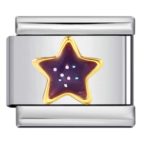 Abalorios Italianos 3D de Acero Inoxidable de 9mm con Cristales de Doble Tono y Diseños de Corazón, Elefante, Estrella, Ala y Huella para Pulsera Nomination - Product Image 2