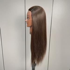 Cabeza de entrenamiento de estilo Cabeza de <span class=keywords><strong>muñeca</strong></span> de cosmetología de <span class=keywords><strong>pelo</strong></span> de fibra sintética larga y recta para práctica de cabello y peluquería - Product Image 3