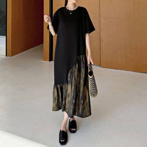 ללבוש יומיומי מקסי שמלה ארוכה יותר גודלה חולצות טי בנות מזדמנים ילקוט נשים - Product Image 2