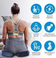 Coussin de siège médical ergonomique pour corriger la posture, coussin lombaire en mousse à mémoire de forme pour le bureau et la maison