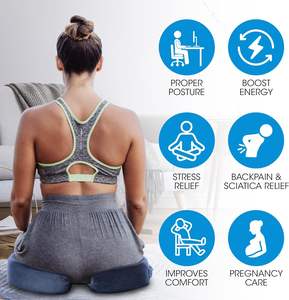 Cojín de Asiento Médico Ergonómico, Corrector de Postura, Almohadillas de Espuma Viscoelástica para Silla, Cojines Lumbares para Oficina y Hogar - Product Image 2