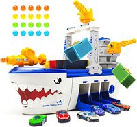 Ensemble de Jouets Navire Cargo EPT en Gros avec Grue, Conteneurs, Mini-Voitures, Lumières et Sons pour Enfants de 3 à 6 Ans