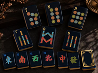 Meilleures ventes 2026 : Ensemble de Mahjong américain en cristal acrylique noir, style chinois ancien, luxueux, durable et écologique