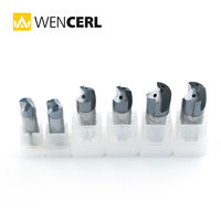 WENCERL Outil de centrage à point fixe pour refroidissement interne de tour CNC, foret pilote en acier rapide pour foret indexable