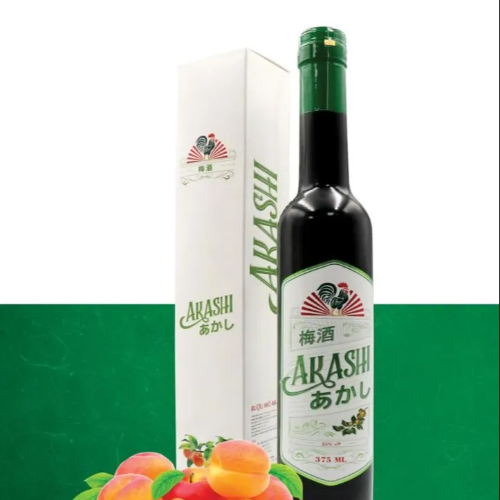 Hoge Kwaliteit 29.5% Akashi 520Ml Abrikoos Fruit Apple Wijn Likeur Uit Vietnam