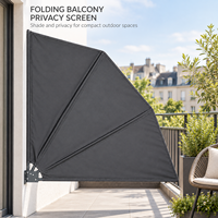 Volet d'intimité mural pour balcon, prêt à être expédié, 140x140CM, auvent pliant, MOQ 5 pièces pour les détaillants e-commerce