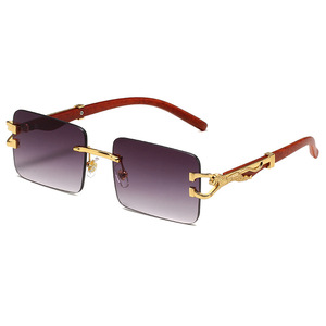 Nuevo Modelo de Gafas de Sol Modernas y Versátiles con Montura Metálica Dorada, Transparentes, con Degradado, Protección UV400, para Hombre y Mujer - Product Image 5