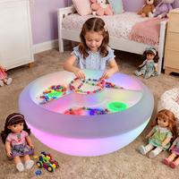 Mesa de Aprendizaje Sensorial Computarizada Educativa para Niños - Diseño Moderno con Luces LED, para Escuela, Dormitorio y Uso en Exteriores, Material PE Resistente